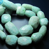 14 inches - so - gorgeous - nice - - colour - natural AMAZONITE - huge size 18 - 20 mm faceted nuggest